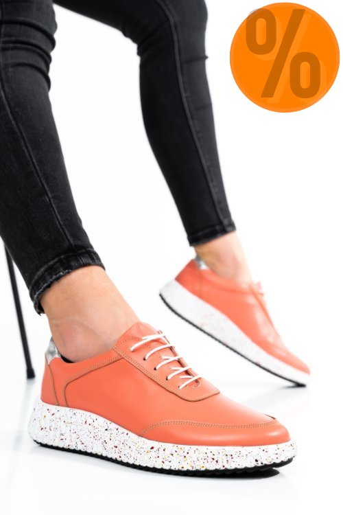 Pantofi sport roz piele naturala 231688np