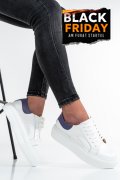 PANTOFI SPORT DAMA PIELE NATURALA ALB MOV 3S77001B
