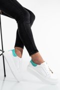 PANTOFI SPORT DAMA PIELE NATURALA ALB BLEU 3S77001B