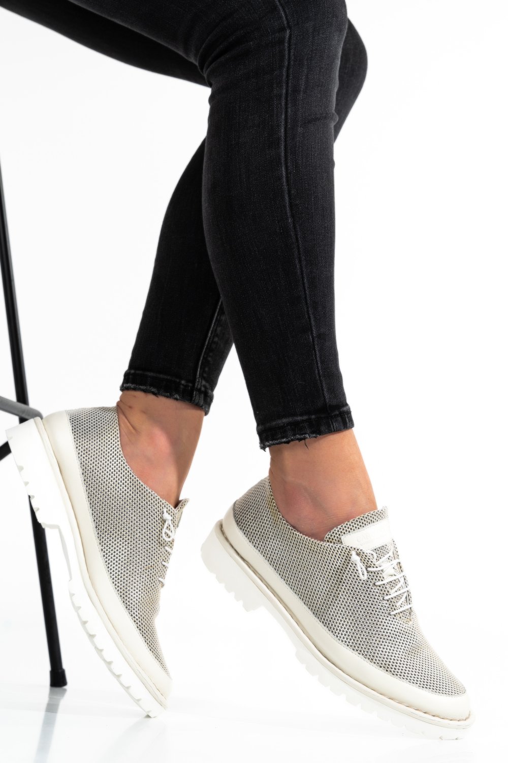 PANTOFI ALB PIELE NATURALA 4S777682