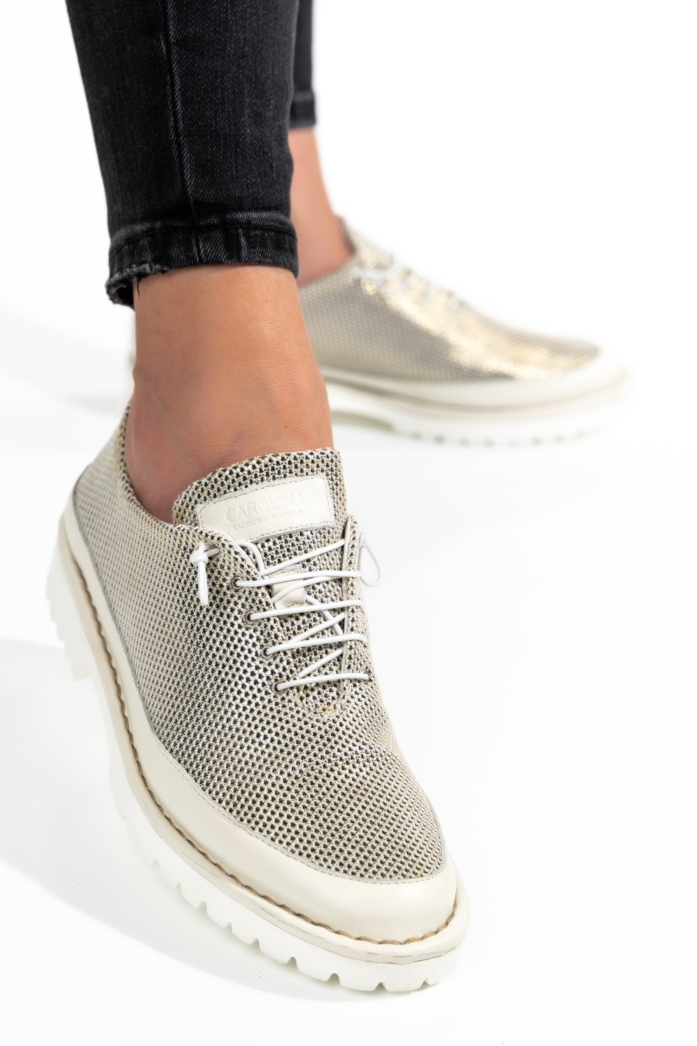 PANTOFI ALB PIELE NATURALA 4S777682