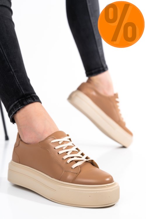 Pantofi maro piele naturala 3s77001