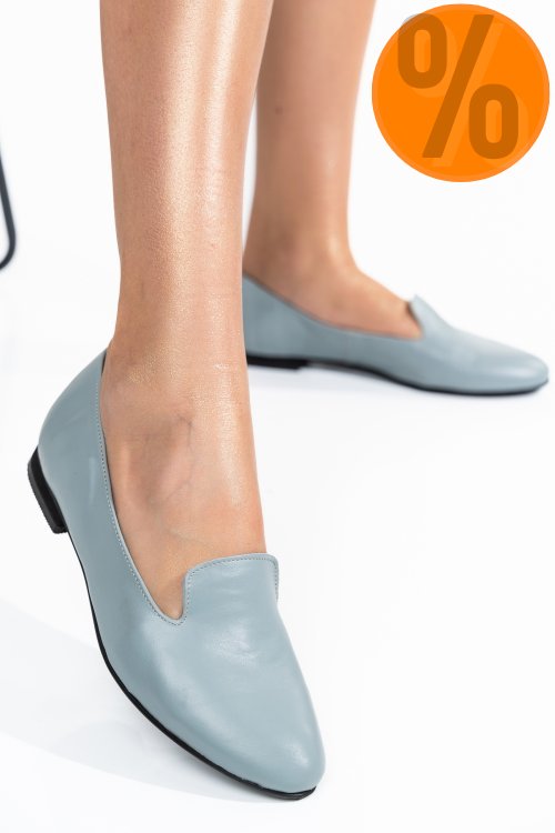 Balerini bleu piele naturala 4s7765