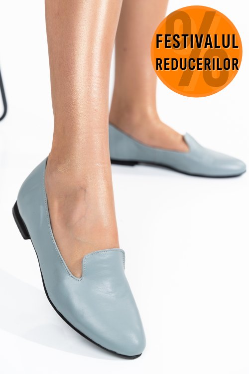 Balerini bleu piele naturala 4s7765