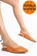Pantofi portocalii piele naturala 7s77328