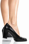 PANTOF DAMA PIELE NATURALA NEGRI CRO CU TOC  2S77015