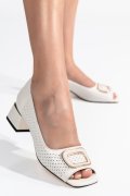 PANTOFI ALBI PIELE NATURALA 1S77126