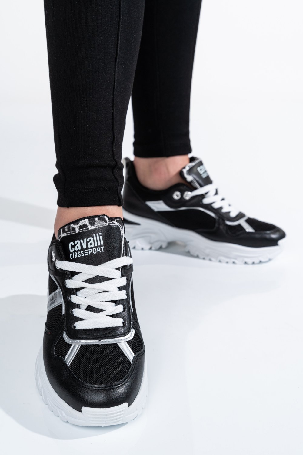 CAVALLI CLASS, PANTOFI SPORT BLACK S23-S00CW8643
