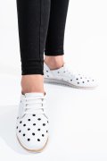 PANTOFI ALBI PIELE NATURALA 5S7764