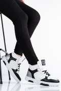 CAVALLI CLASS, PANTOFI SPORT WHITE BLACK S23-S00CW8633