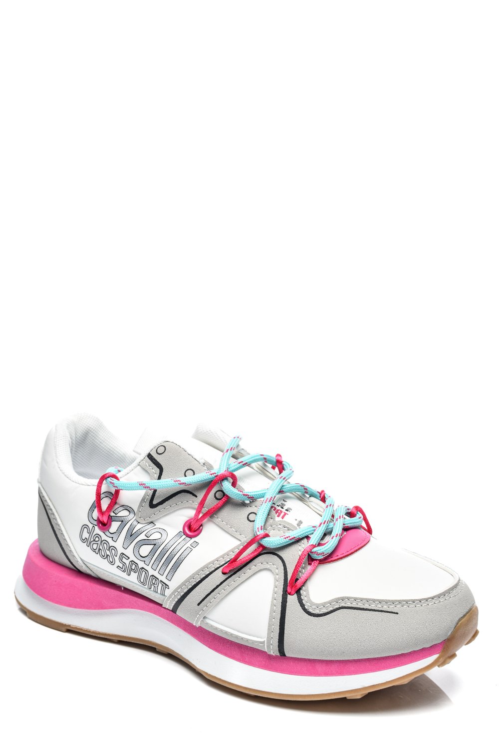 CAVALLI CLASS, PANTOFI SPORT WHITE PINK S23-S00CW8642