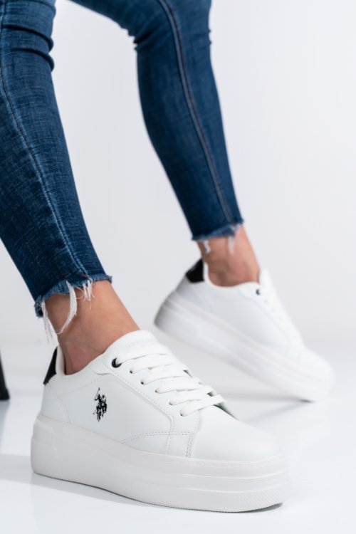 U.s. polo assn, pantofi sport white black cherry001