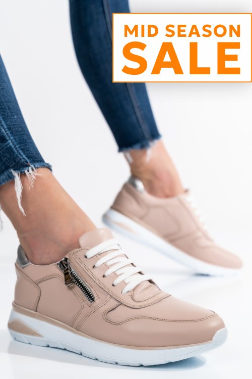 Pantofi sport roz piele naturala 231687np