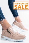 PANTOFI SPORT ROZ PIELE NATURALA 231687NP
