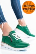 PANTOFI SPORT VERZI PIELE NATURALA 231687NP