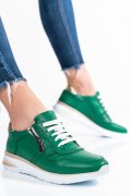 PANTOFI SPORT VERZI PIELE NATURALA 231687NP