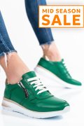 PANTOFI SPORT VERZI PIELE NATURALA 231687NP