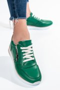 PANTOFI SPORT VERZI PIELE NATURALA 231687NP