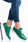 PANTOFI SPORT VERZI PIELE NATURALA 231687NP