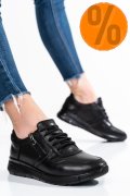 PANTOFI SPORT NEGRI PIELE NATURALA 231687NP