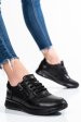 Pantofi sport negri piele naturala 231687np