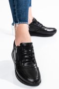 PANTOFI SPORT NEGRI PIELE NATURALA 231687NP