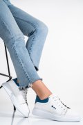 PANTOFI SPORT ALB ALBASTRU PIELE NATURALA BS77GO109