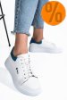 Pantofi sport alb albastru piele naturala bs77go109