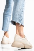 PANTOFI SPORT BEJ PIELE NATURALA 3S77011B