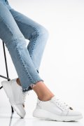 PANTOFI SPORT ALBI PIELE NATURALA 3S77011