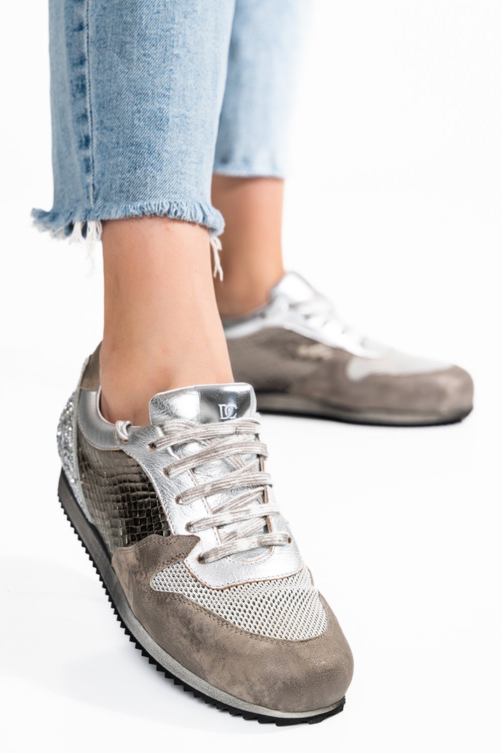 PANTOFI SPORT GRI PIELE NATURALA 3S771434
