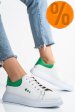Pantofi sport alb verde piele naturala bs77go109