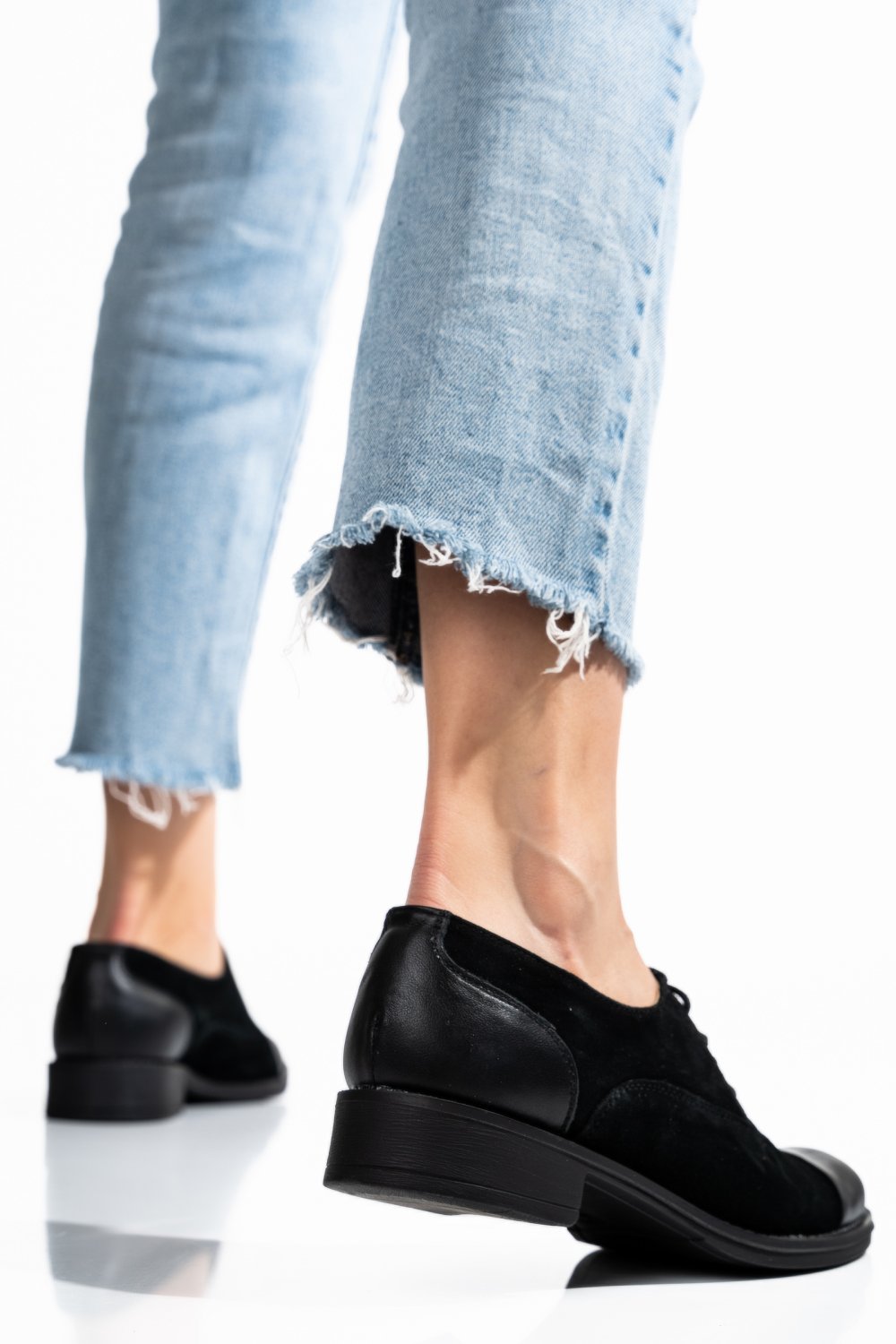 PANTOFI CASUAL FEMEI PIELE NATURALA INTOARSA NEGRI 1S7709