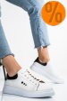 Pantofi sport femei piele naturala alb negru bs77go109