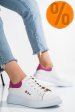Pantofi sport alb fuchsia piele naturala bs77go109