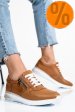 Pantofi sport maro piele naturala 231687np
