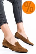 BALERINI TAUPE PIELE NATURALA INTOARSA 4S7765