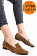 BALERINI TAUPE PIELE NATURALA INTOARSA 4S7765