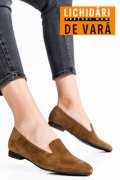 BALERINI TAUPE PIELE NATURALA INTOARSA 4S7765
