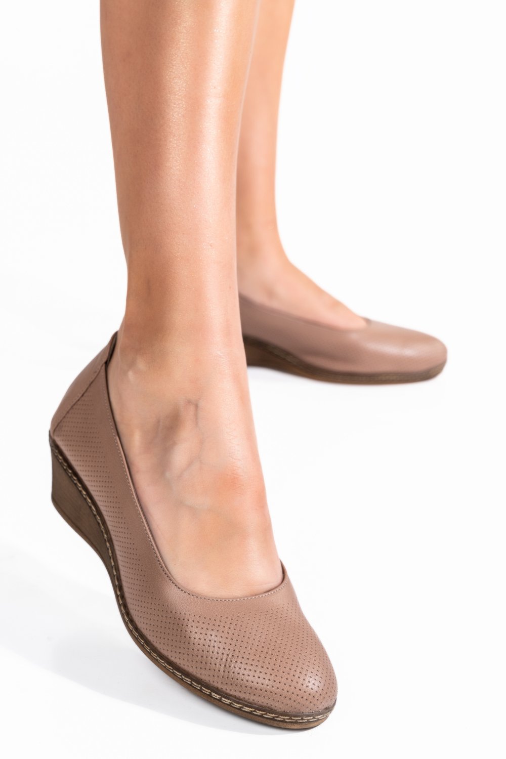 PANTOFI COFFEE PIELE NATURALA 1S77084