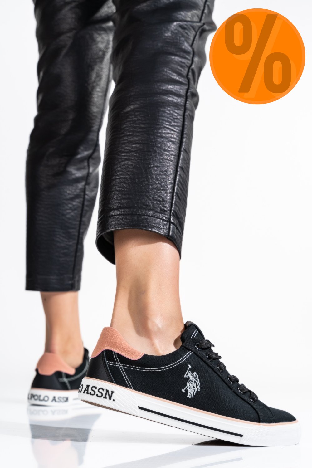 U.S. POLO ASSN, PANTOFI SPORT BLACK RACHEL