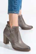 BOTINE GRI PIELE NATURALA 3S77249