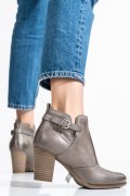 BOTINE GRI PIELE NATURALA 3S77249