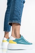 PANTOFI SPORT BLEU GALBEN PIELE NATURALA 3S77005B