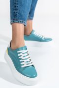 PANTOFI SPORT BLEU GALBEN PIELE NATURALA 3S77005B