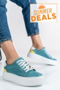 PANTOFI SPORT BLEU GALBEN PIELE NATURALA 3S77005B