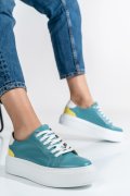 PANTOFI SPORT BLEU GALBEN PIELE NATURALA 3S77005B