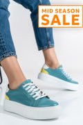 PANTOFI SPORT BLEU GALBEN PIELE NATURALA 3S77005B
