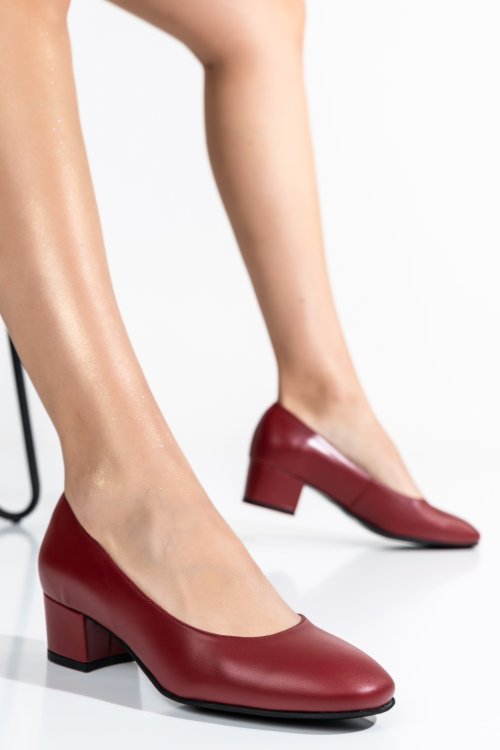 Pantofi visinii piele naturala 1s77400b