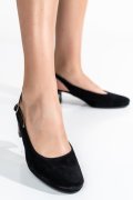 PANTOFI NEGRI TOC PICASSO PIELE NATURALA INTOARSA 1PC462